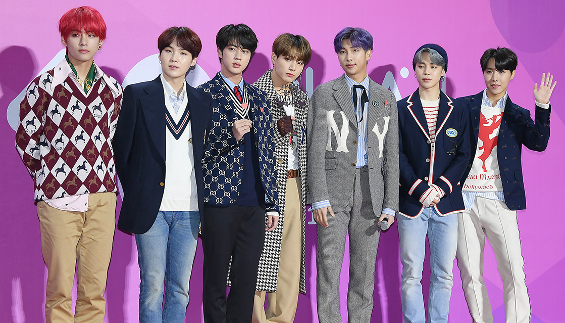 South Korean boy band BTS at the 2018 MelOn Music Awards on 1 December 2018