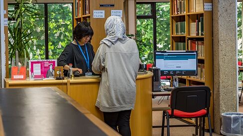 People in the faculty library