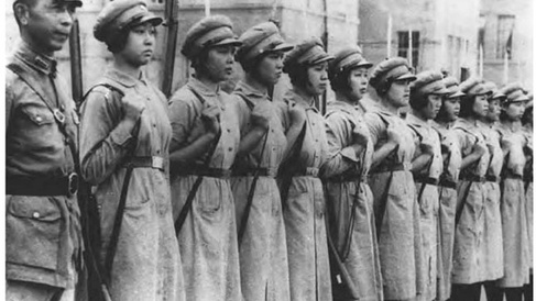 Women’s Defense Corps training at Canton, China, 1938