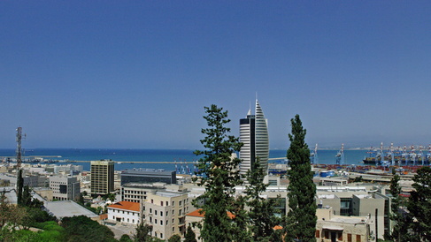Landscape view over the city of Haifa