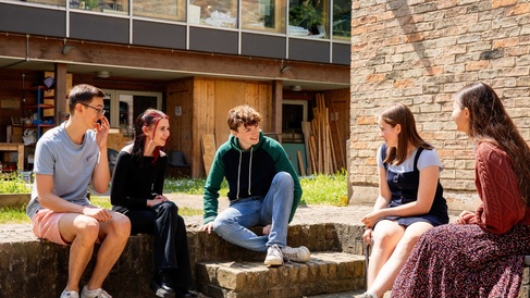 Students socialising.