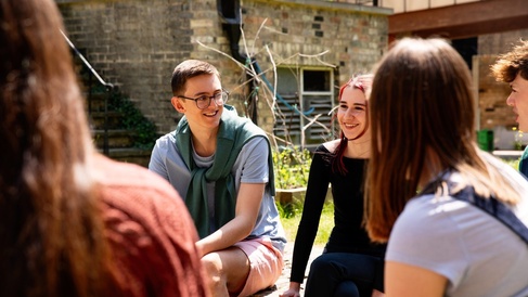Students socialising.