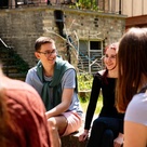 Students socialising.